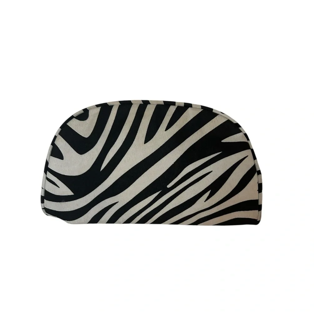 Contemporary Barbie-core Bold Safari Diva Magenta Zebra Print Accessories Pouch